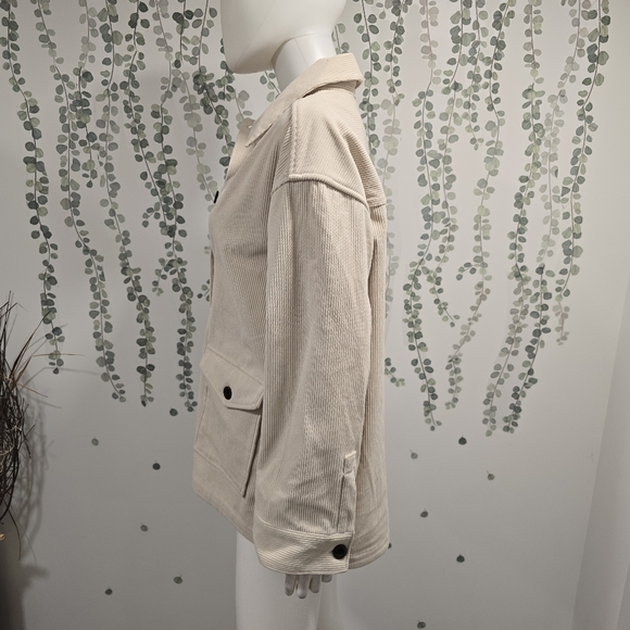 NWOT Melrose and Market cream corduroy button-down jacket Sz M - Picture 6 of 12
